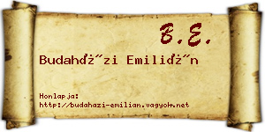 Budaházi Emilián névjegykártya